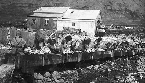 ���������� ������� ������� ����� (Icelandic women washing clothes)